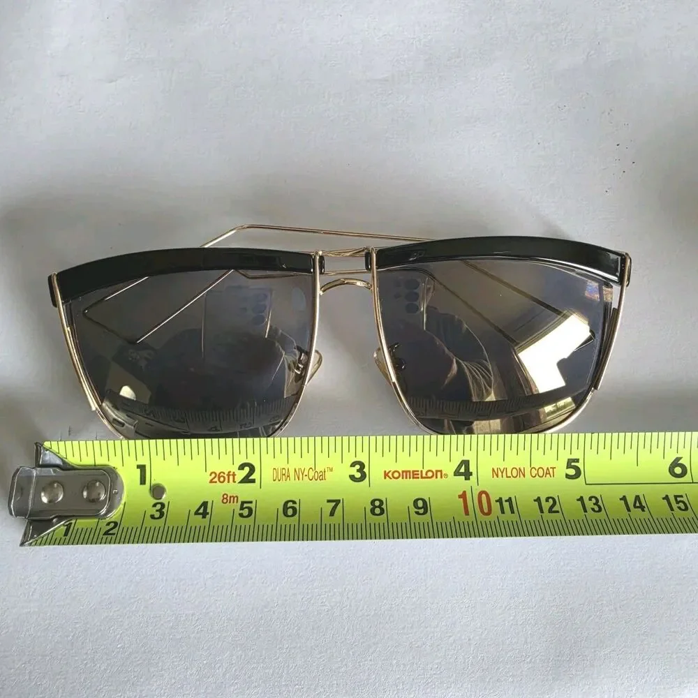 Designer Inspired So Electric 26 HHD 58 Black & Gold Frame Sunglasses